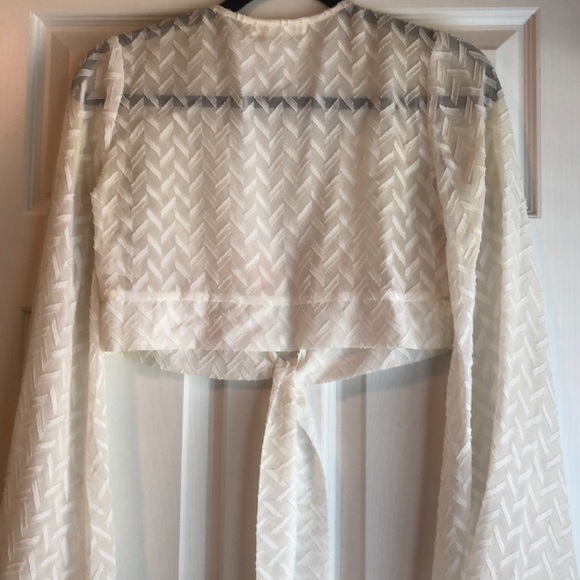 White sheer top/cover up - Picture 8 of 8